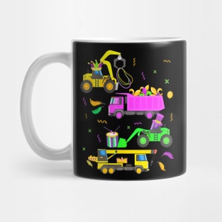 Construction Vehicle Mardi Gras For Toddler Boys Kids Youth Mug